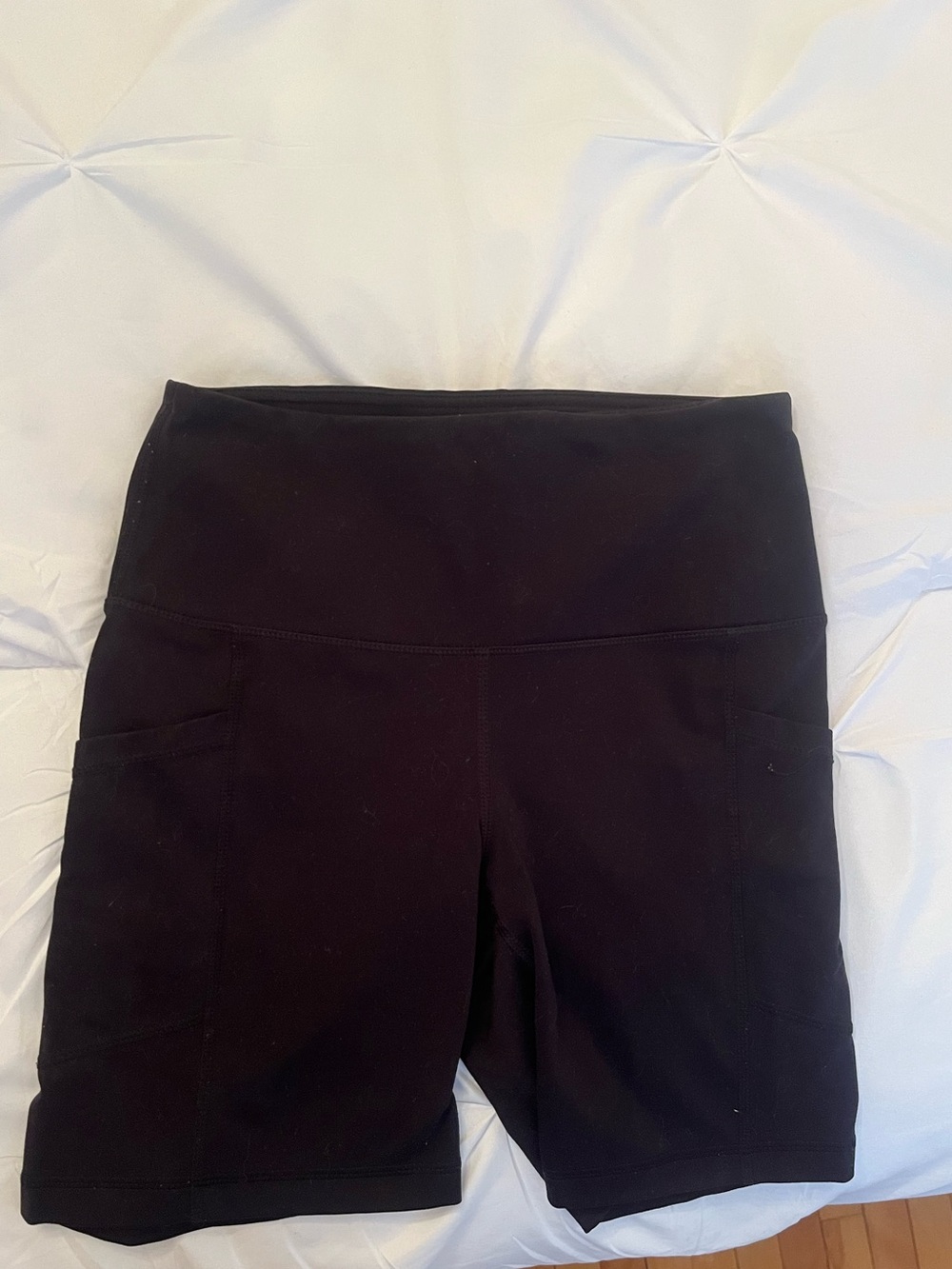 Yogalicious Women's Black High-Waist Performance Bike Shorts with Pockets